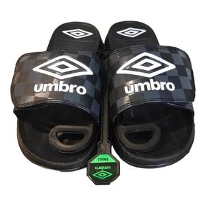 Umbro Slide Soccer Sandals Kids Size Small S Unisex Black New